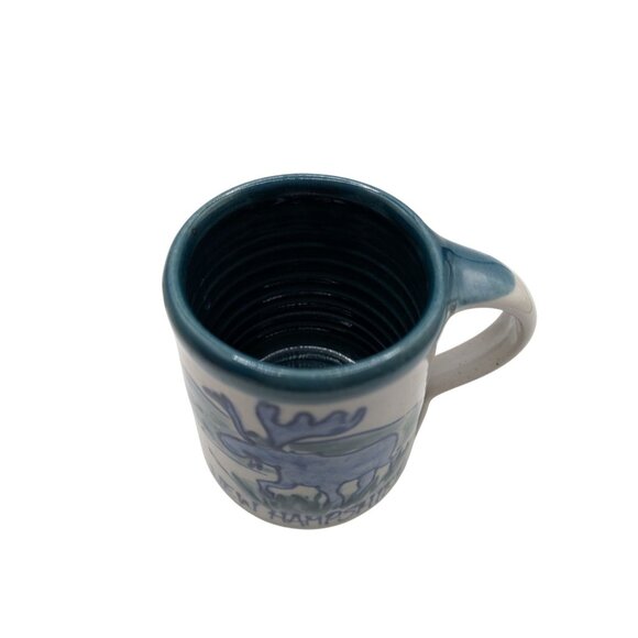 Great Bay Pottery New Hampshire NH Stoneware LG. Coffee Mug/ Moose 2007 Handmade - Picture 4 of 10